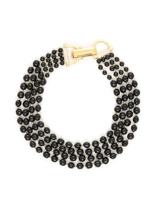 Black Beaded Necklace