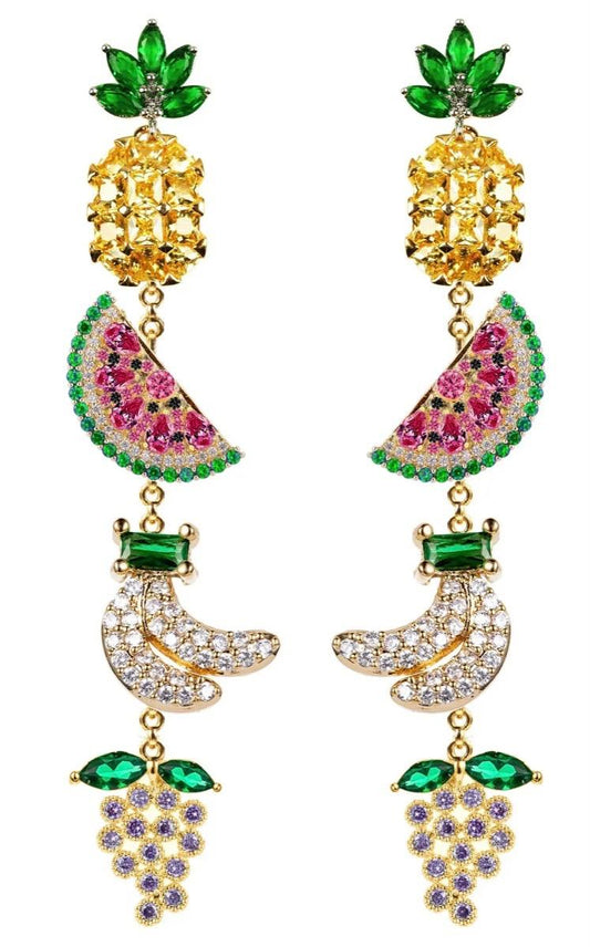 Tropical Fruit Drop Earrings