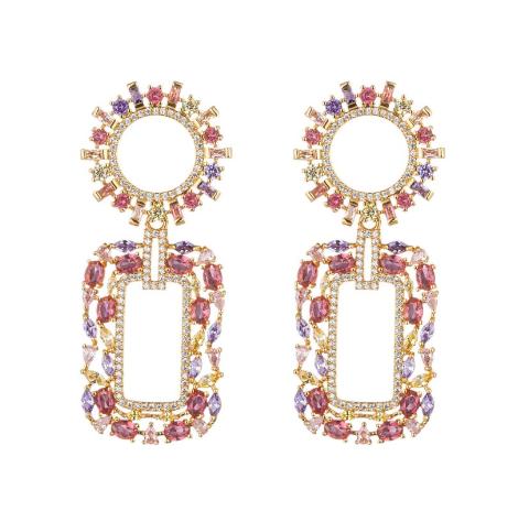 Rainbow Square Earrings