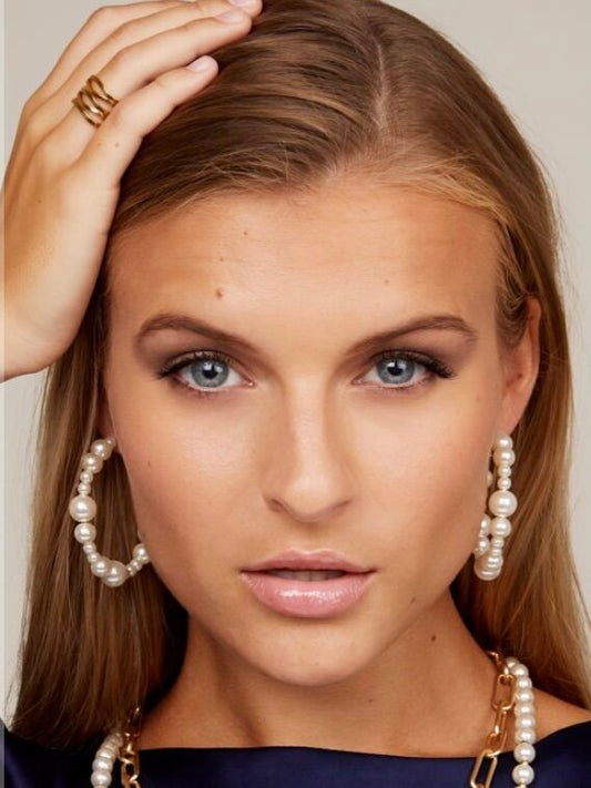 Beaded Pearl Earrings