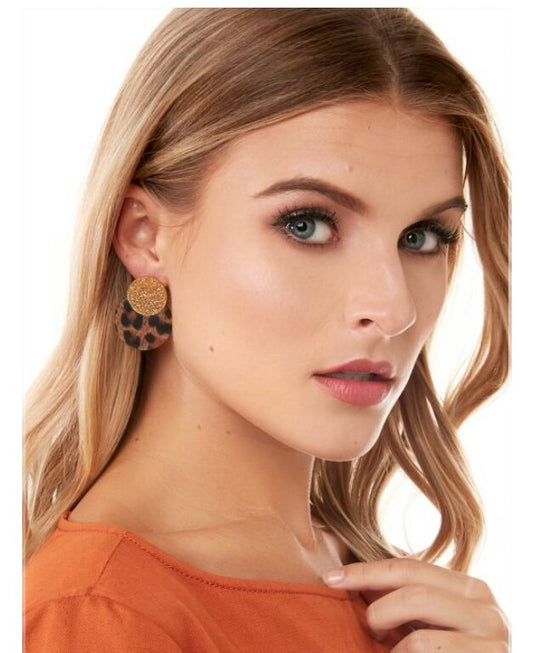 Leopard Drop Earrings