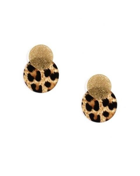 Leopard Drop Earrings