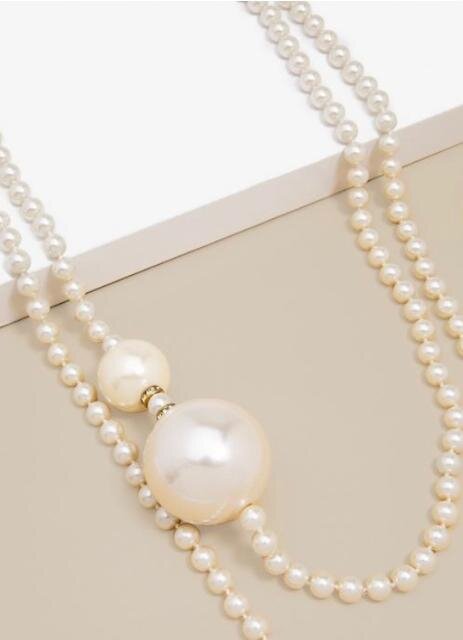 Double Pearl Necklace