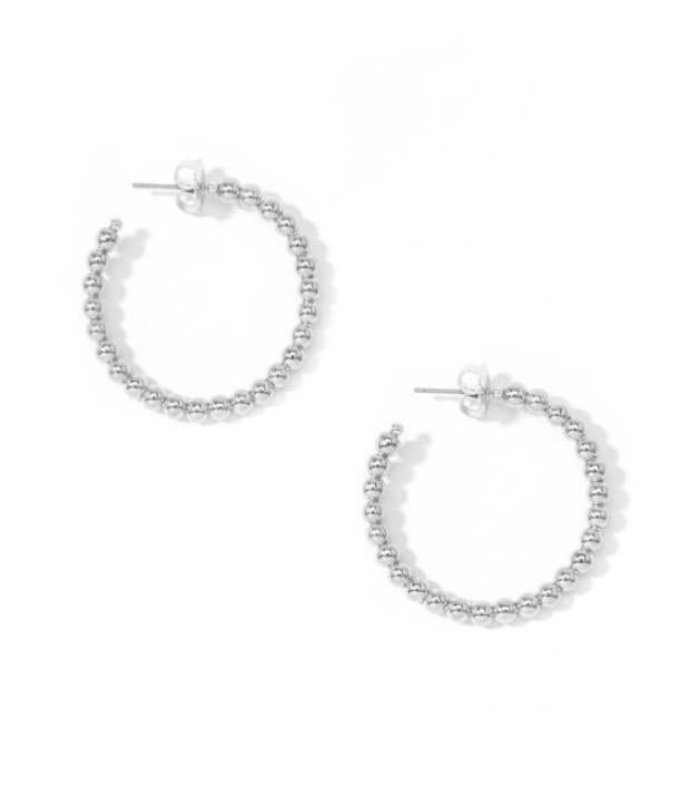 Small Beaded Hoop Earrings