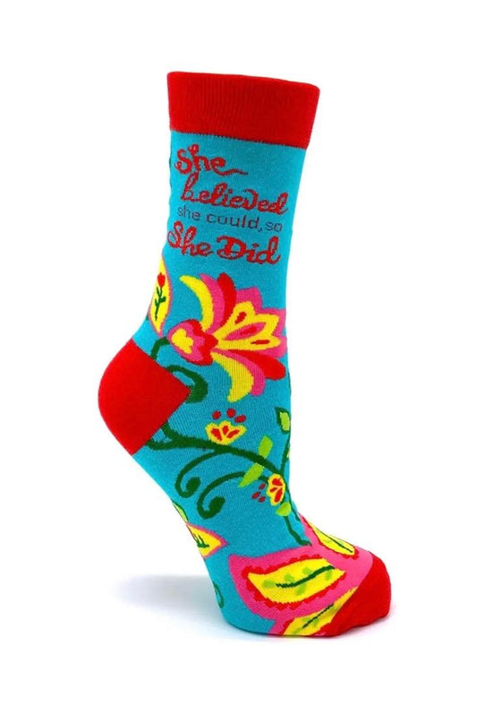 She Believed She Could, So She Did Socks