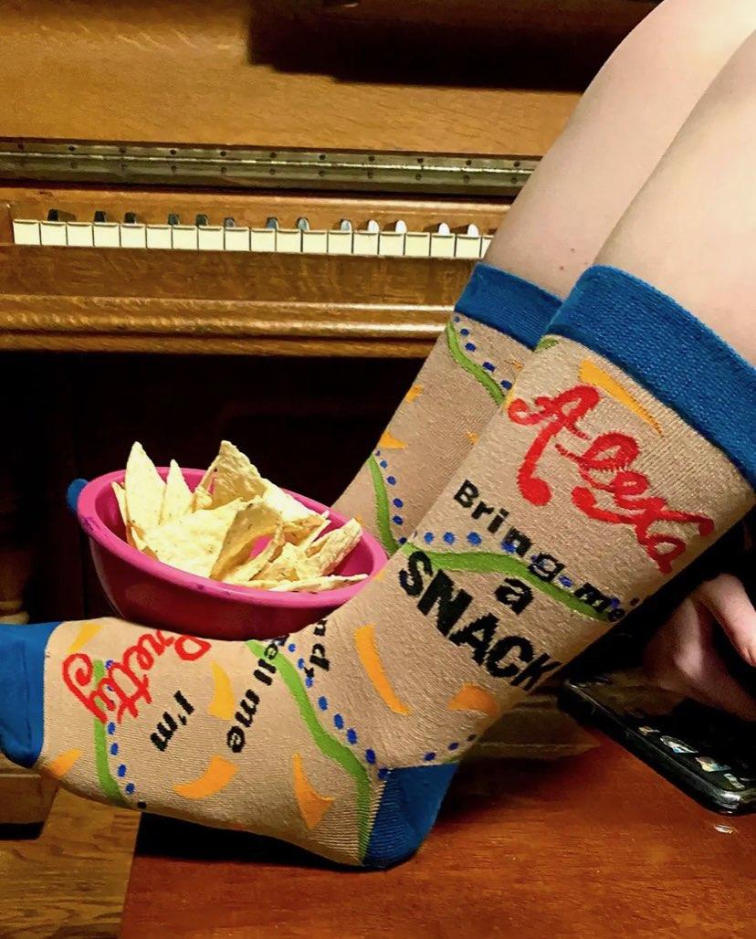 Alexa Bring Me A Snack and Tell Me I'm Pretty Socks