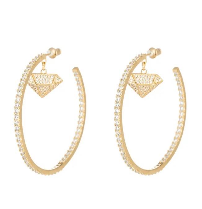 Diamond Hoop Earrings