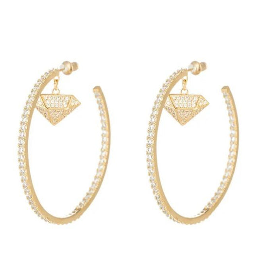 Diamond Hoop Earrings