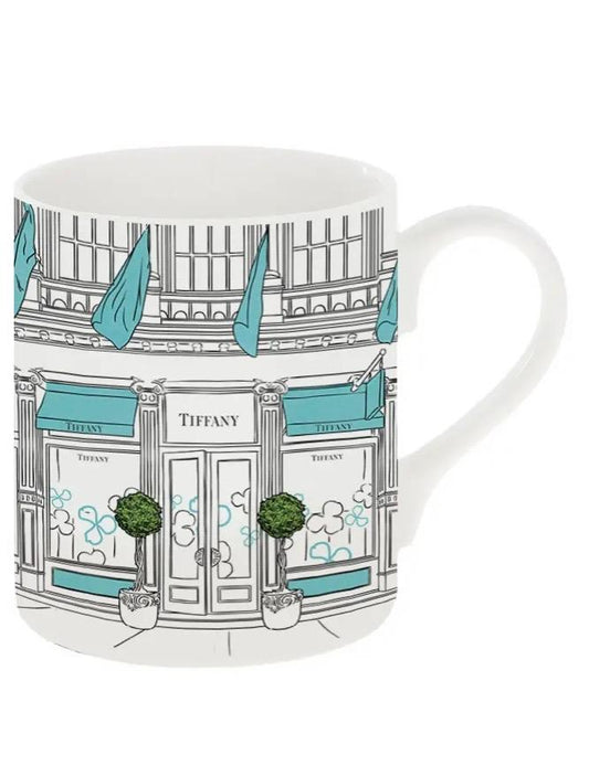 Blue & White Designer Inspired Coffee Mug