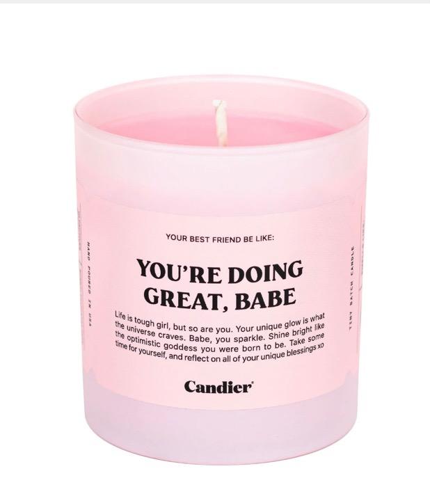 You're Doing Great, Babe Candle