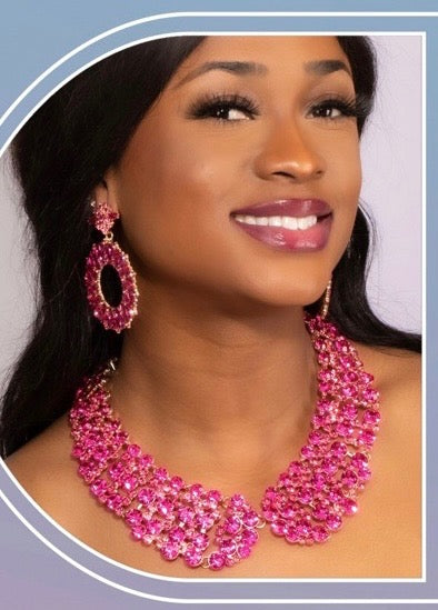 Hot Pink Collar Necklace