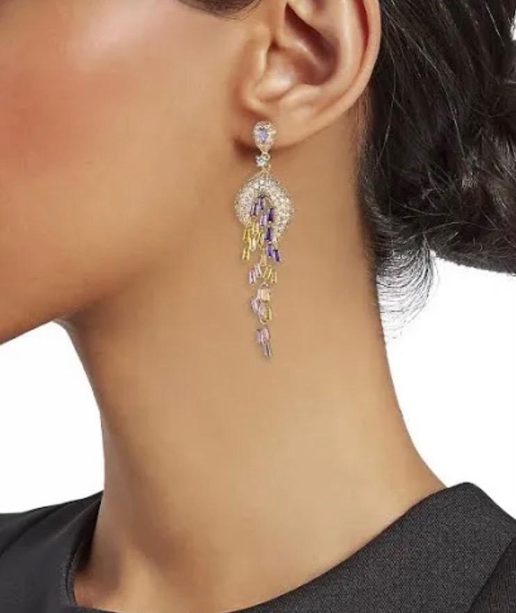 Gold Crystal Earrings