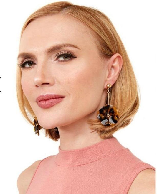 Tortoise Drop Earrings