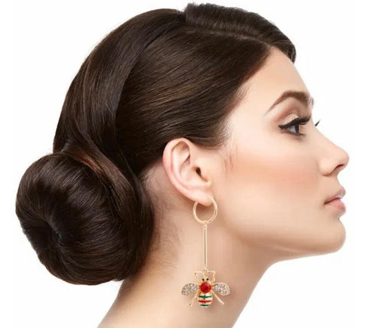 Bee Drop Earrings