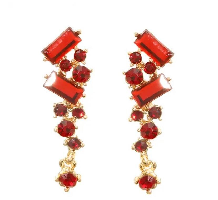 Red Drop Earrings