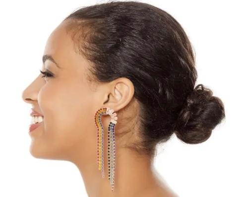 Rainbow Fringe Earrings