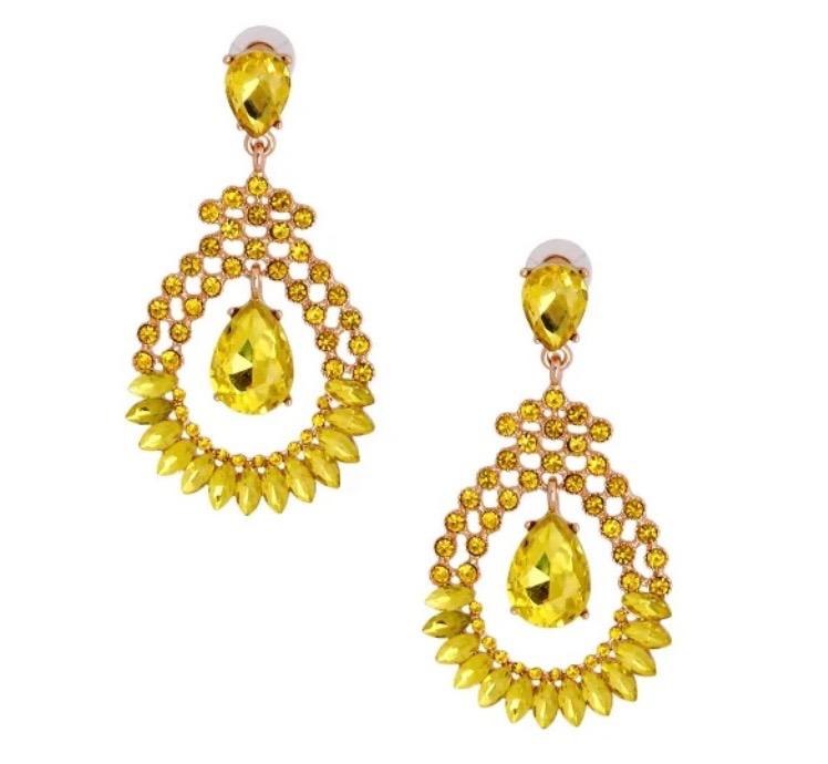 Gold Dangle Teardrop Earrings