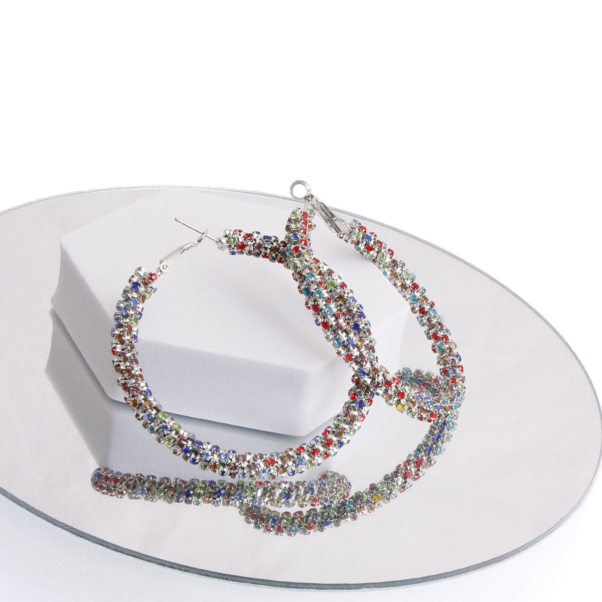 Rhinestone Hoop Earrings