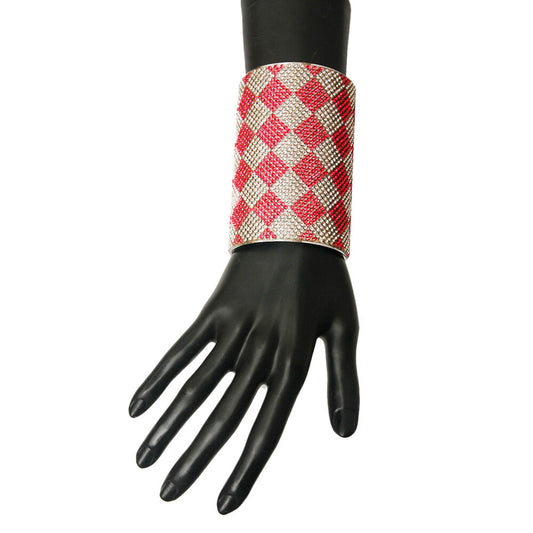 Pink Rhinestone Cuff