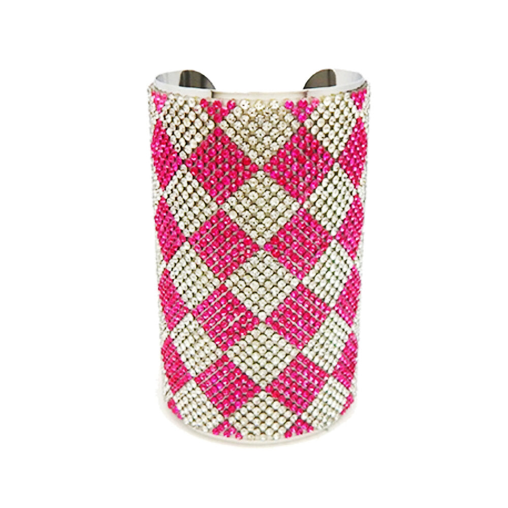 Pink Rhinestone Cuff