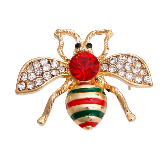 Red Bee Brooch