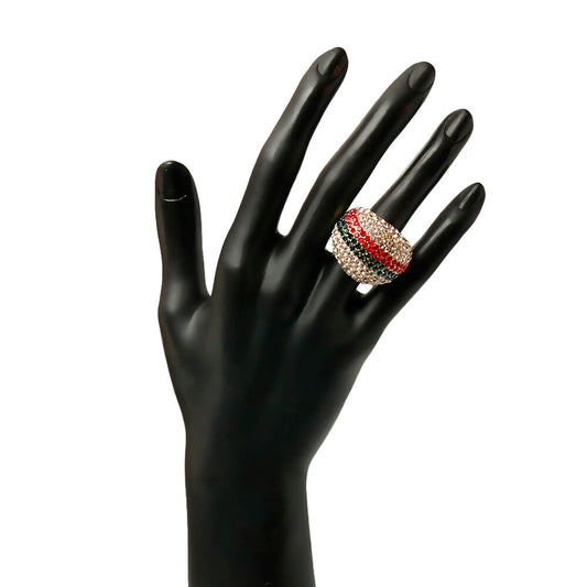 Striped Cocktail Ring