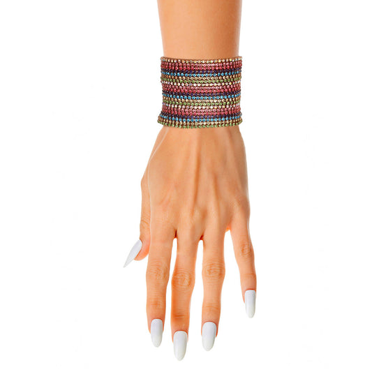 Multi Color Rhinestone Bracelet