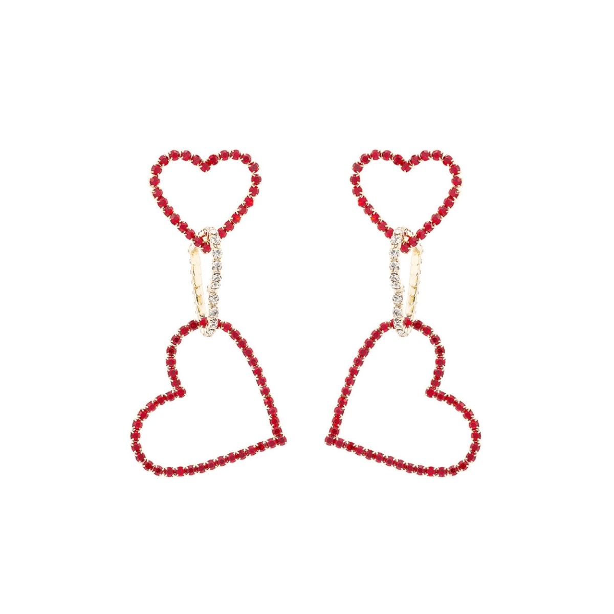Triple Heart Earrings