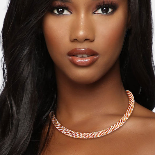 Gold Lux Tube Necklace