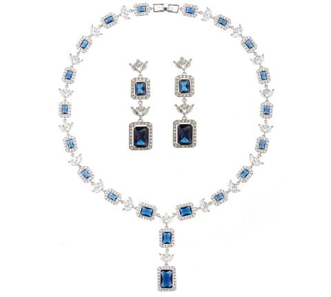 Blue Bling Necklace