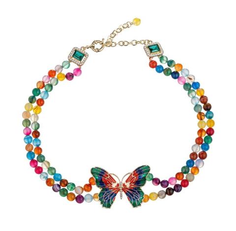 Monarch Rainbow Butterfly Necklace