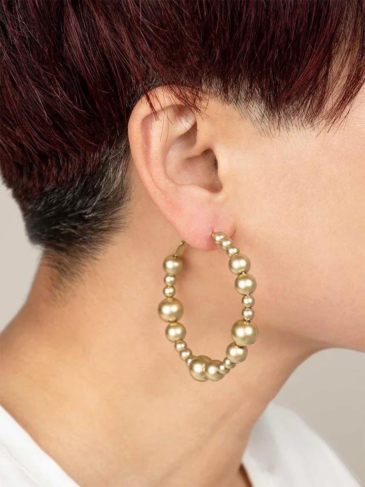 Beaded Pearl Earrings