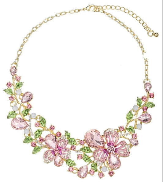 Pink Floral Necklace