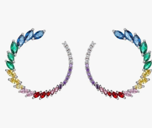 Rainbow Wreath Earrings