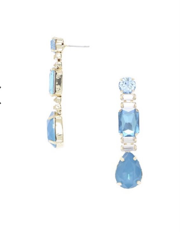 Blue Crystal Earrings