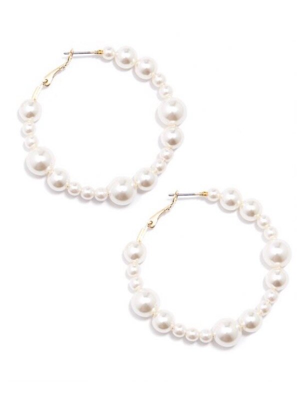 Beaded Pearl Earrings