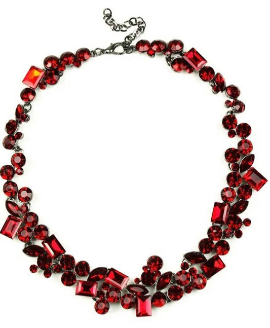Ruby Red Collar Necklace