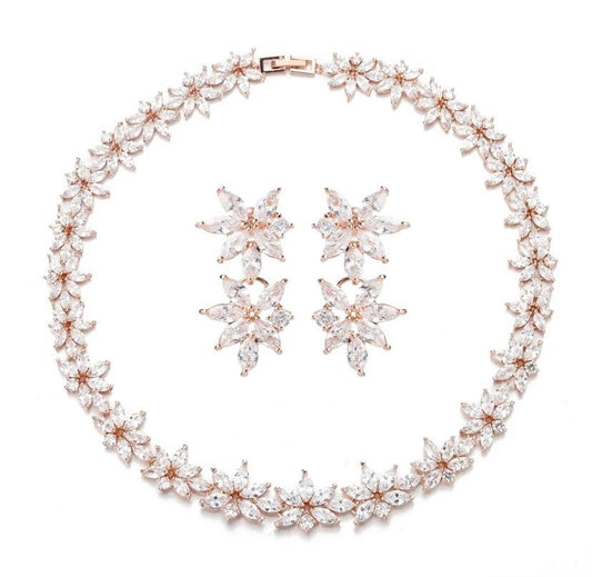 Crystal Floral Necklace