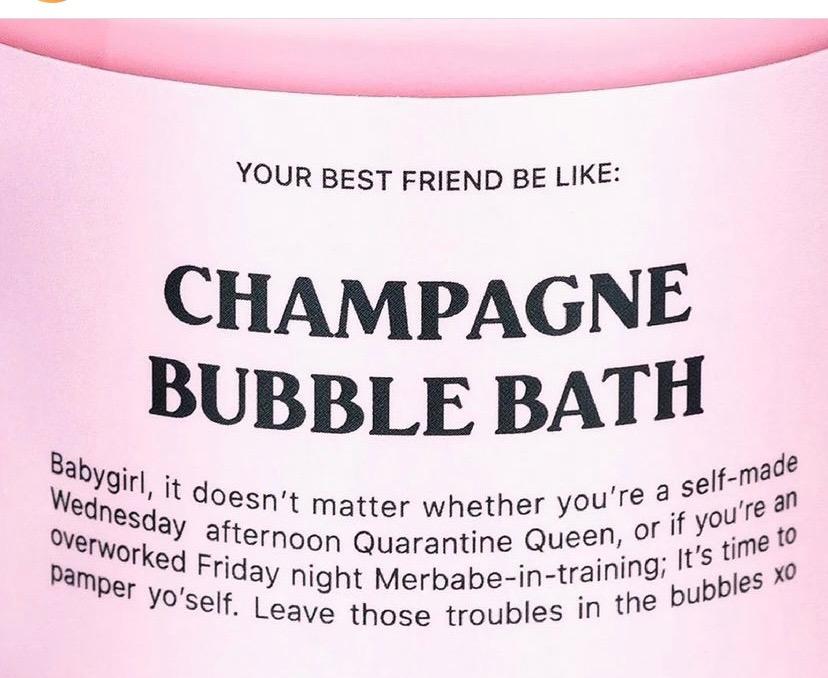 Champagne Bubble Bath Candle