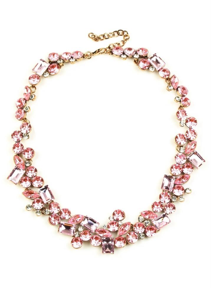 Pink Crystal Collar Necklace
