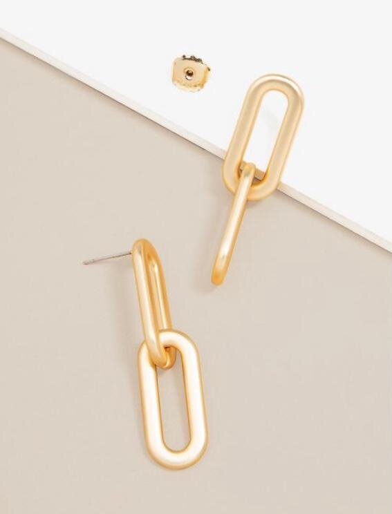 Cable Link Earrings