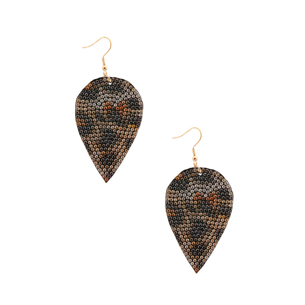 Leopard Leaf Earrings